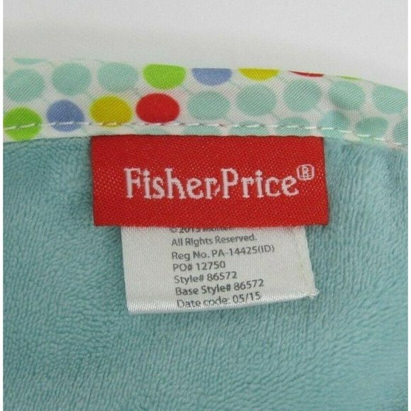 Fisher Price Lovey Monkey Security Blanket Blue Polka Dot Plush 2015 Baby Rattle - Picture 5 of 8